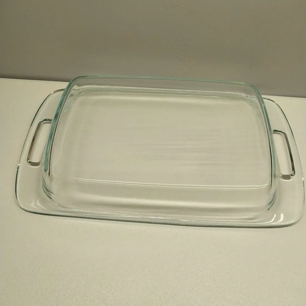 Pyrex Easy Grab 9x13 Glass Baking Dish Rectangular Casserole Pan Clear